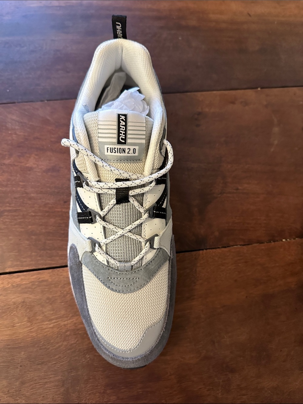Karhu Fusion 2.0 Men's White and Gray Sneaker (Limestone / Jet Black)